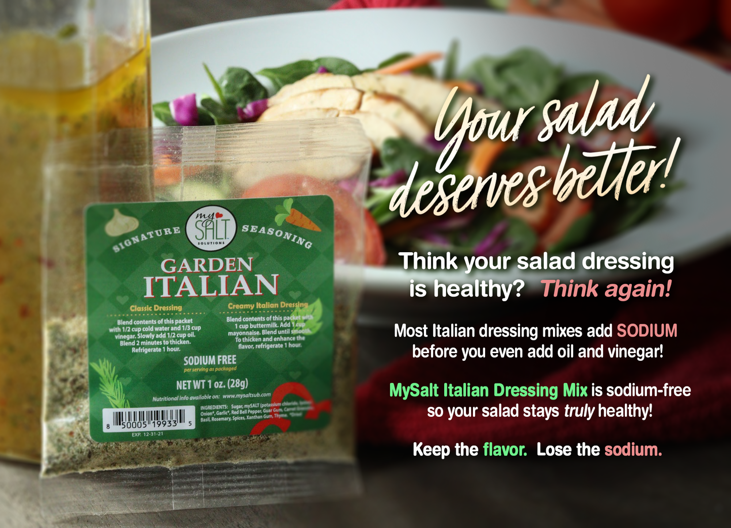 MySALT Garden Italian Salad Dressing Mix