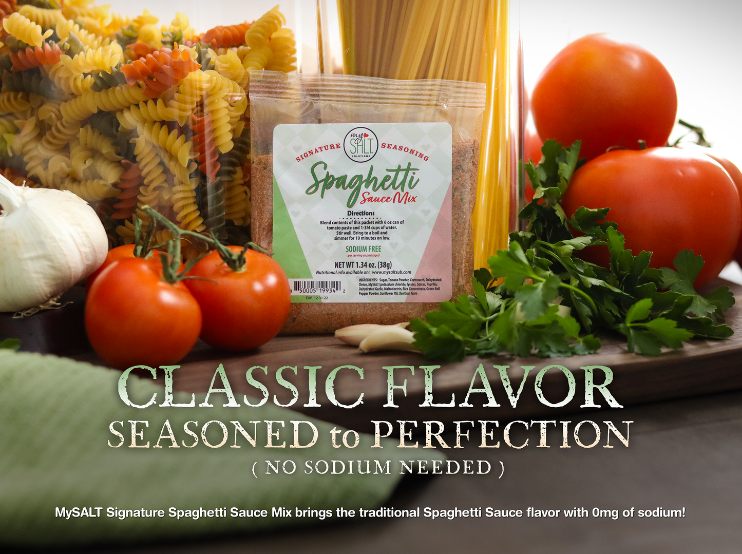 MySALT Spaghetti Sauce Mix Sodium Free