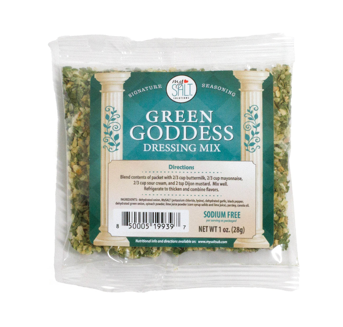 MySALT Green Goddess Salad Dressing Mix Sodium Free