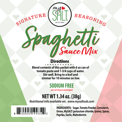 MySALT Spaghetti Sauce Mix Sodium Free