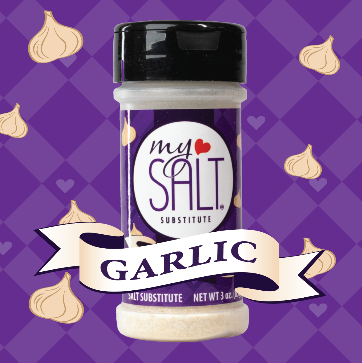 MySALT Garlic Flavored Salt Substitute