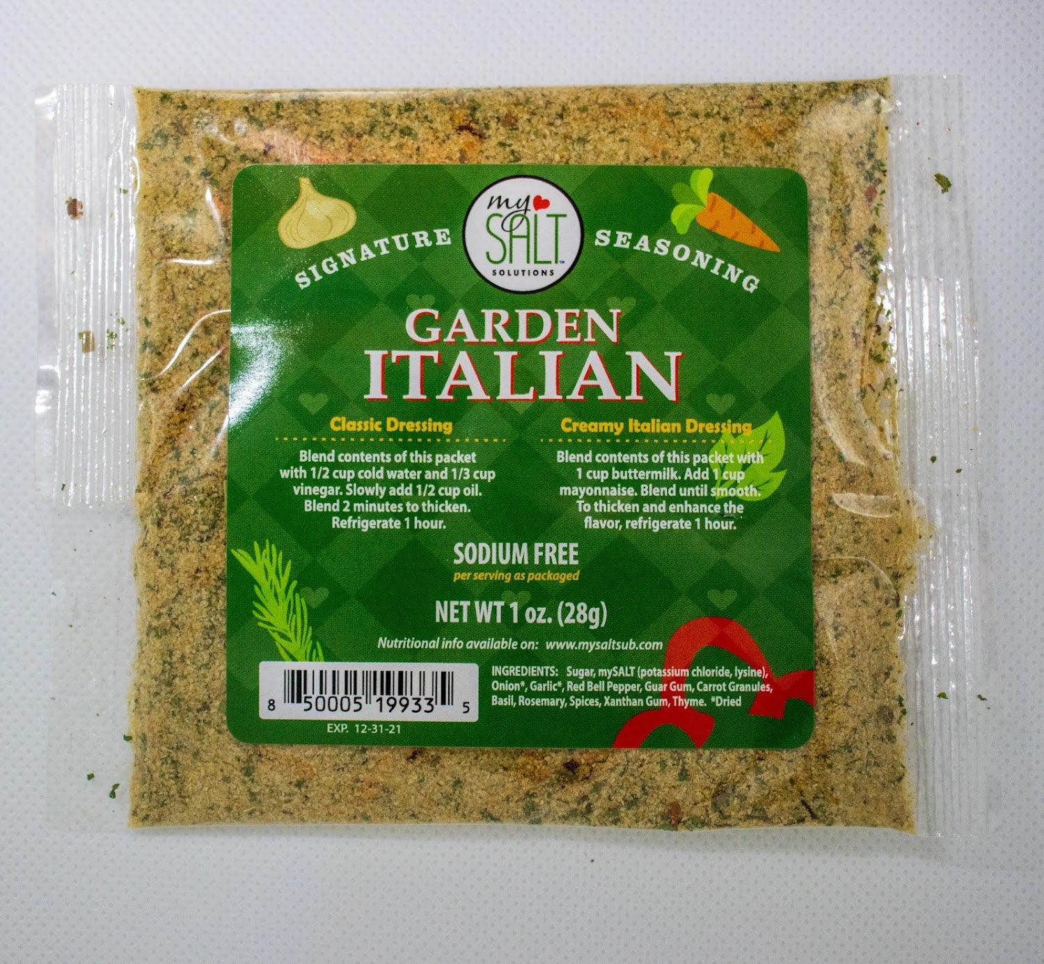 Garden Italian Salad Dressing Sodium Free – My Salt Substitute