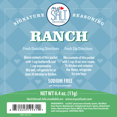 Ranch Dressing Sodium Free