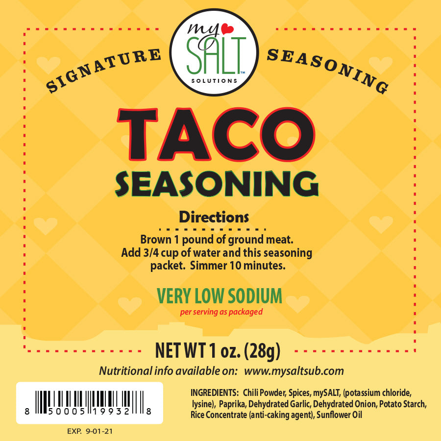 MySALT Taco Seasoning Mix No Salt Added