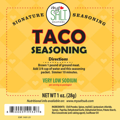 MySALT Taco Seasoning Mix No Salt Added